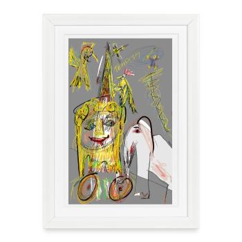 Golden Castle - Framed poster (27 × 37 cm) - white - Front