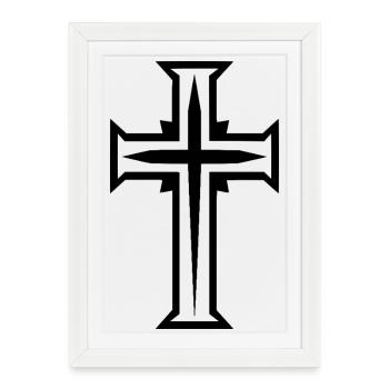 Christian Cross - Framed poster (27 × 37 cm) - white - Front