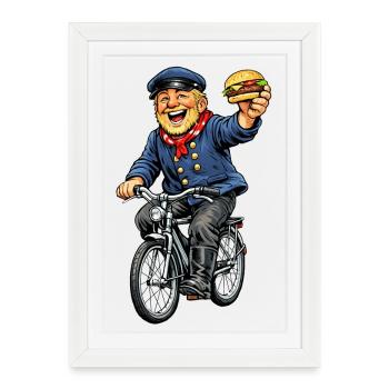Hamburgers frisons orientals - Affiche encadrée (27 × 37 cm) - blanc - Devant