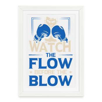Watch The Flow Gloves Boxing Gloves - Framed poster (27 × 37 cm) - white - Front