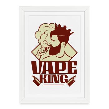 VAPE KING - Vaping vaping liquid - Framed poster (27 × 37 cm) - white - Front