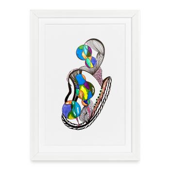 Knot Balloons Play of Colors - Framed poster (27 × 37 cm) - white - Front