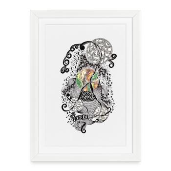 Koi Color Cycle Pattern - Framed poster (27 × 37 cm) - white - Front