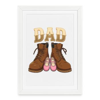 Vater einer Tochter: Die schönste Rolle - Gerahmtes Poster (27 × 37 cm) - Weiß - Vorne