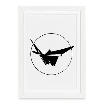 Origami 2 - Affiche encadrée (27 × 37 cm) - blanc - Devant