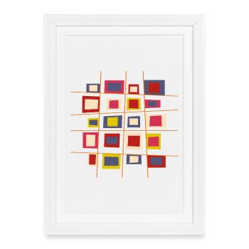 Patchwork design by Cean - Framed poster (27 × 37 cm) - white - Front