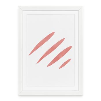Trois marques de griffures rouges - Affiche encadrée (27 × 37 cm) - blanc - Devant