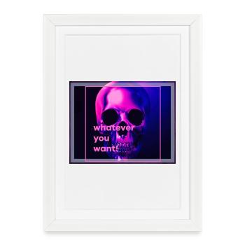 Neu neu neu - Gerahmtes Poster (27 × 37 cm) - Weiß - Vorne