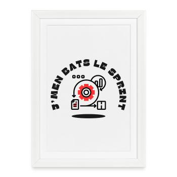 I beat the sprint - Framed poster (27 × 37 cm) - white - Front