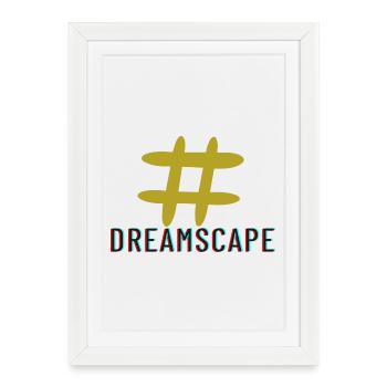 Dreamscape hatch tag slogan - Framed poster (27 × 37 cm) - white - Front