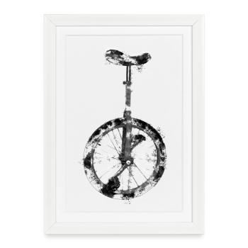 monocycle | monocycle - Affiche encadrée (27 × 37 cm) - blanc - Devant