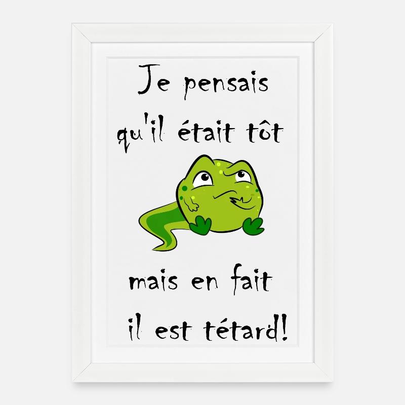 tadpole - Framed poster (27 × 37 cm) - white