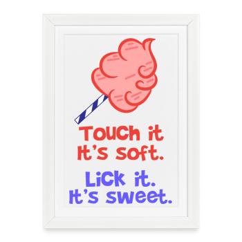 Sweets Sweet Tooth Statement Dessert Delicious - Framed poster (27 × 37 cm) - white - Front