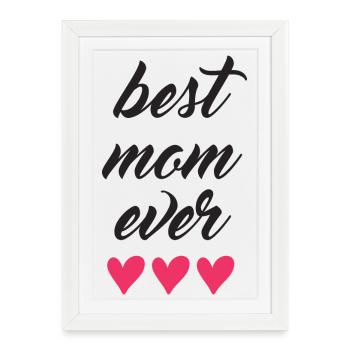 Meilleure maman de tous les temps - Affiche encadrée (27 × 37 cm) - blanc - Devant