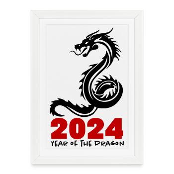 2024 - Affiche encadrée (27 × 37 cm) - blanc - Devant
