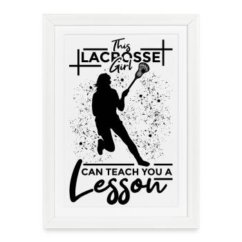 Lacrosse Player - Framed poster (27 × 37 cm) - white - Front