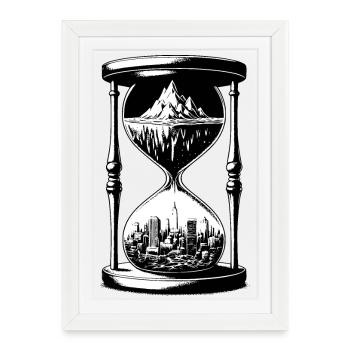 hourglass16 - Framed poster (27 × 37 cm) - white - Front