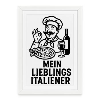 Favorite Italian Fan Outfit - Framed poster (27 × 37 cm) - white - Front