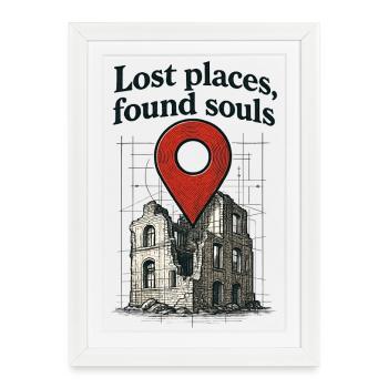 Urbex - Urban Exploration - Framed poster (27 × 37 cm) - white - Front