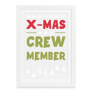 Membre de l’équipage de Noël - Affiche encadrée (27 × 37 cm) - blanc - Devant