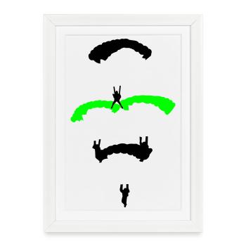 Parachute Diamond - Framed poster (27 × 37 cm) - white - Front