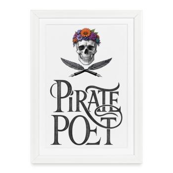 PIRATE POET - let's talk - Affiche encadrée (27 × 37 cm) - blanc - Devant