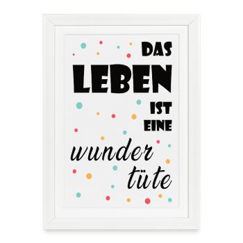 La vie est un sac à atterrir - Affiche encadrée (27 × 37 cm) - blanc - Devant