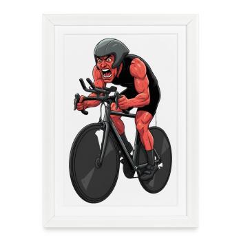Vélo de route Vélo Vélo Sport Vélo VTT - Affiche encadrée (27 × 37 cm) - blanc - Devant