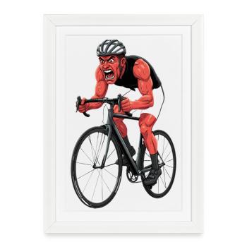 Vélo de route Vélo Vélo Sport Vélo VTT - Affiche encadrée (27 × 37 cm) - blanc - Devant