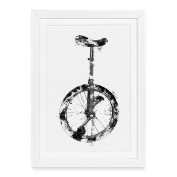 Unicycle | Unicycling Freestyle Downhill - Framed poster (27 × 37 cm) - white - Front