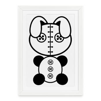 Plush: Kuzy - Framed poster (27 × 37 cm) - white - Front