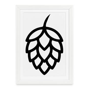 Hops Icon - Framed poster (27 × 37 cm) - white - Front
