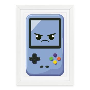 Funny Edgy Game Console - Framed poster (27 × 37 cm) - white - Front