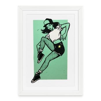 Danseuse #4 - Affiche encadrée (27 × 37 cm) - blanc - Devant