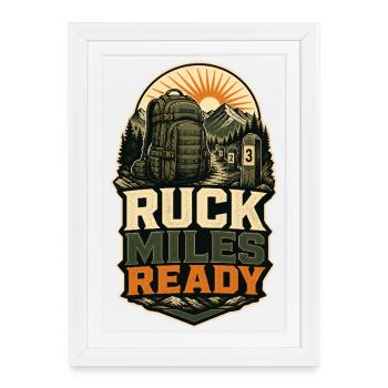 RUCK MILES READY - Framed poster (27 × 37 cm) - white - Front