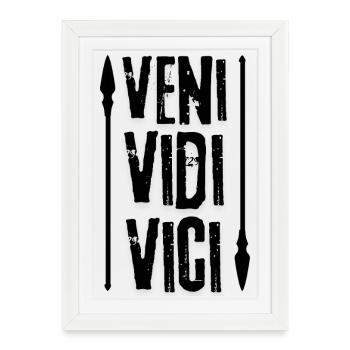 Veni Vidi vici Italy  - Framed poster (27 × 37 cm) - white - Front