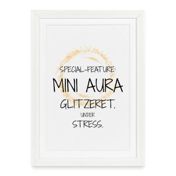 Design affirmatif – l’ironie rencontre la vie quotidienne - Affiche encadrée (27 × 37 cm) - blanc - Devant