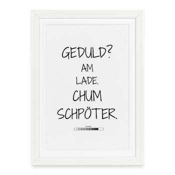 Design affirmatif – l’ironie rencontre la vie quotidienne - Affiche encadrée (27 × 37 cm) - blanc - Devant