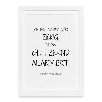Design affirmatif – l’ironie rencontre la vie quotidienne - Affiche encadrée (27 × 37 cm) - blanc - Devant