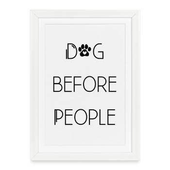 Black Silhouette Minimalism - Framed poster (27 × 37 cm) - white - Front