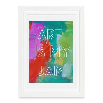 Art is my jam - Framed poster (27 × 37 cm) - white - Front