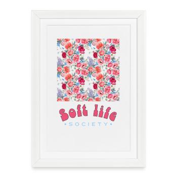 Gentle Blossoms Soft Life Graphic - Affiche encadrée (27 × 37 cm) - blanc - Devant