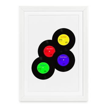music - Framed poster (27 × 37 cm) - white - Front