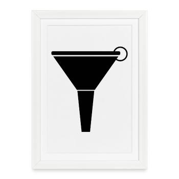 Funnel - Framed poster (27 × 37 cm) - white - Front