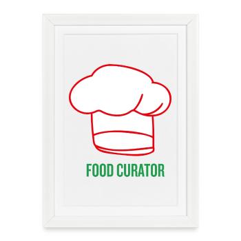 Chef Motif with Chef's Hat - Framed poster (27 × 37 cm) - white - Front