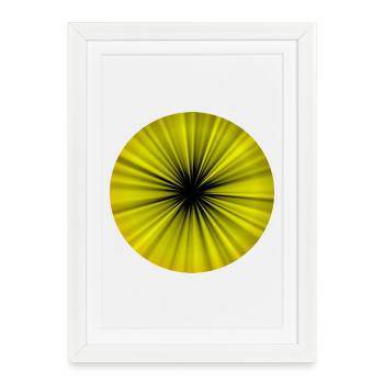 Goldene Illusion - Gerahmtes Poster (27 × 37 cm) - Weiß - Vorne