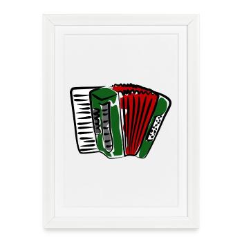 Design abstrait en accordéon aux couleurs vives - Affiche encadrée (27 × 37 cm) - blanc - Devant