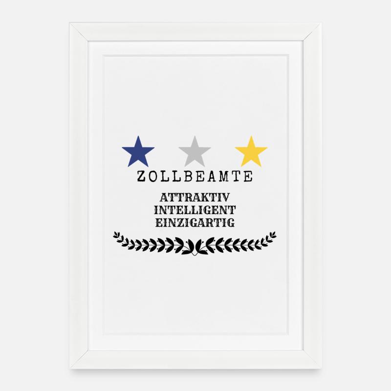 Douanier - Affiche encadrée (27 × 37 cm) - blanc