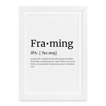 Framing - Gerahmtes Poster (27 × 37 cm) - Weiß - Vorne