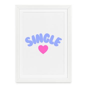 Amour de soi célibataire - Affiche encadrée (27 × 37 cm) - blanc - Devant